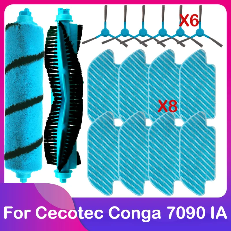 For Cecotec Conga 7090 IA Robot Vacuum Cleaner Replacement Spare Parts Accessories Main Brush Roller Side Brush Mop Cloth Rag 
For Cecotec Conga 7090 IA Robot Vacuum Cleaner Replacement Spare Parts Accessories Main Brush Roller Side Brush Mop Cloth Rag