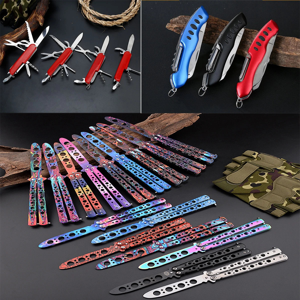 Butterfly Knife Pocket Hunting Outdoor Camping Stainless Steel Army Knive Multifunctional Folding Knife Survival EDC Knife Tool
Butterfly Knife Pocket Hunting Outdoor Camping Stainless Steel Army Knive Multifunctional Folding Knife Survival EDC Knife Tool