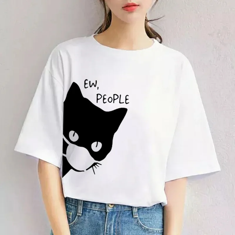 Featured Cat Mask Funny cute style cartoon printed letters men's/women's high quality cotton T-shirt Loose Street Aesthetic Tops
Featured Cat Mask Funny cute style cartoon printed letters men's/women's high quality cotton T-shirt Loose Street Aesthetic Tops