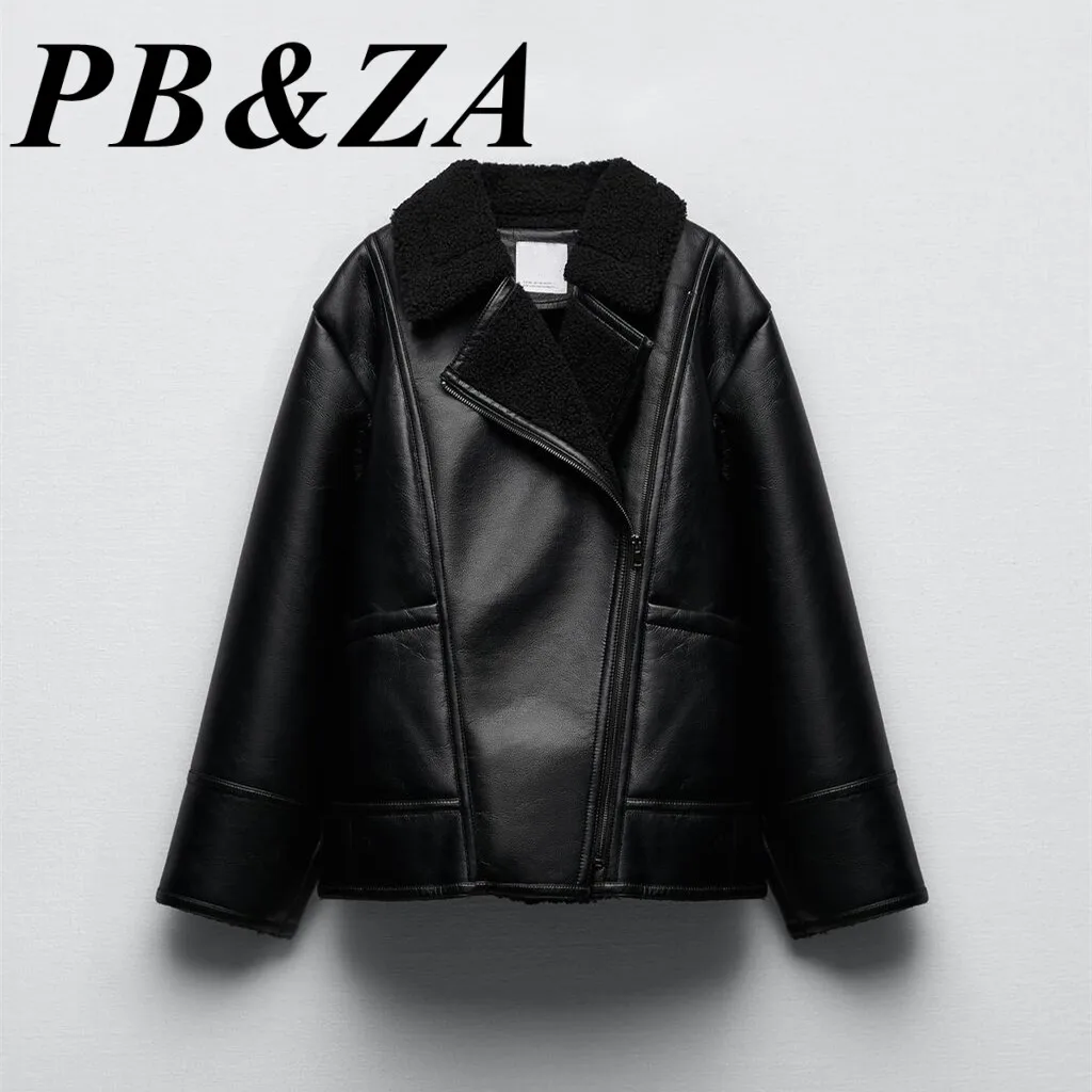 PB&ZA 2022 Winter New Women's Black Loose Double-sided Jacket Coat Fur Thickened Padded Coat 2949221
PB&ZA 2022 Winter New Women's Black Loose Double-sided Jacket Coat Fur Thickened Padded Coat 2949221
