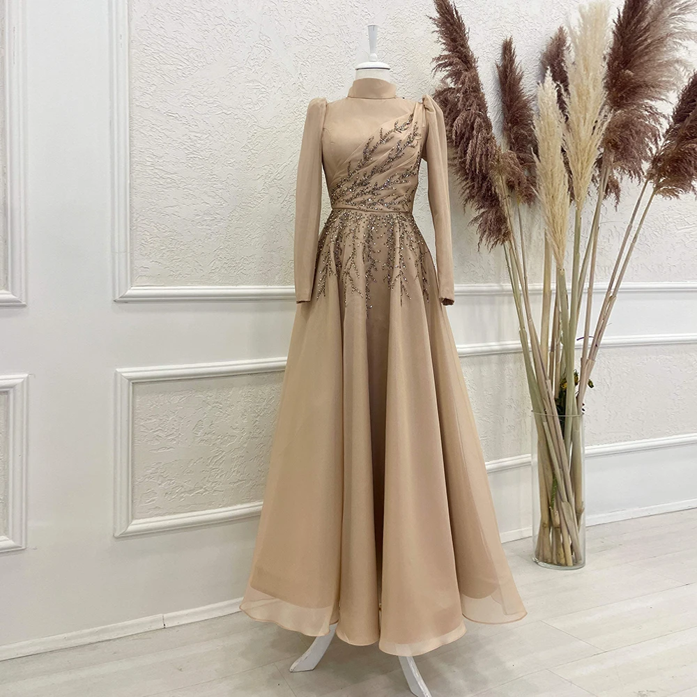 Muslim Mother of the Bride Dresses High Neck Long Sleeve Plears A-Line Fashion Women Islamic Hijab Arabic Pleated Abaya Dubai
Muslim Mother of the Bride Dresses High Neck Long Sleeve Plears A-Line Fashion Women Islamic Hijab Arabic Pleated Abaya Dubai