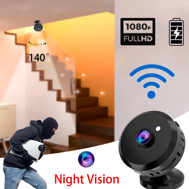Mini Camera WiFi FullHD 1080P IP Camera Video Secret Audio Recorder DVR Remote Security Protection Wireless Surveillance Cameras
Mini Camera WiFi FullHD 1080P IP Camera Video Secret Audio Recorder DVR Remote Security Protection Wireless Surveillance Cameras