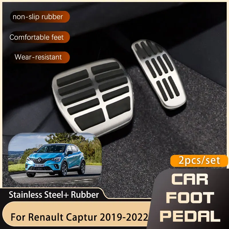 

Car Foot Pedals For Renault Captur Mitsubishi ASX 2019 2020 2021 2022 Gas Fuel Brake Restfoot No Drilling Stainless Steel Pedal