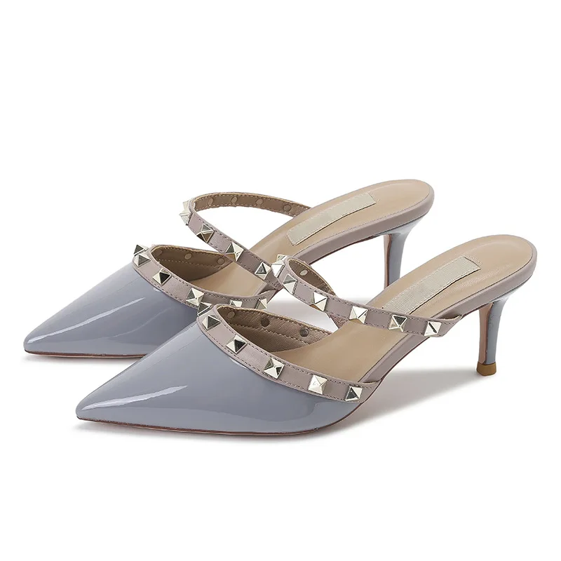Woman Pointed Toe Sandals Fashion Outdoor Girls Fine Heel Shoes Summer Ladies Rivet Slingback Slippers Zapatos Mujer
Woman Pointed Toe Sandals Fashion Outdoor Girls Fine Heel Shoes Summer Ladies Rivet Slingback Slippers Zapatos Mujer