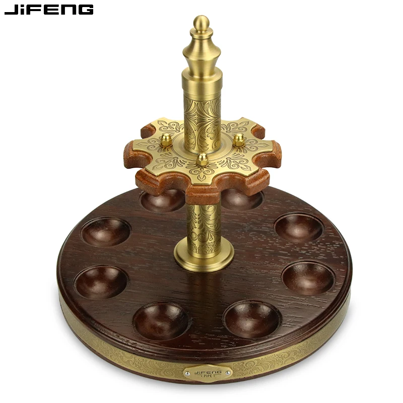 JIFENG Solid Cigar Wood Pipe Rack Multi Slot Display Stand Pure Copper Carved Pineapple Lattice Rotary Multi Position Pipe Rack
JIFENG Solid Cigar Wood Pipe Rack Multi Slot Display Stand Pure Copper Carved Pineapple Lattice Rotary Multi Position Pipe Rack