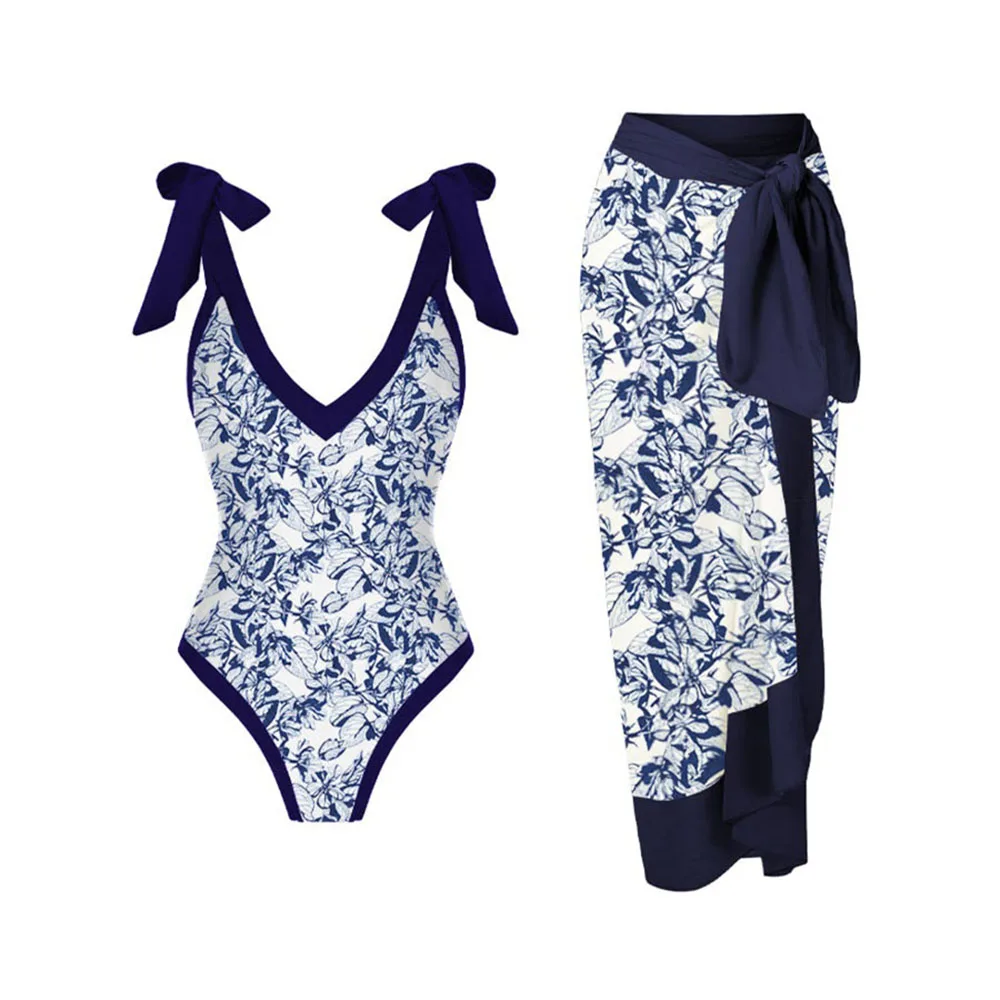 Blue V-Neck Print One-Single Piece Micro Monokini Sexy Swimsuit Set With Cover Up Women's Summer Swiming Suit 2022 Luxury
Blue V-Neck Print One-Single Piece Micro Monokini Sexy Swimsuit Set With Cover Up Women's Summer Swiming Suit 2022 Luxury