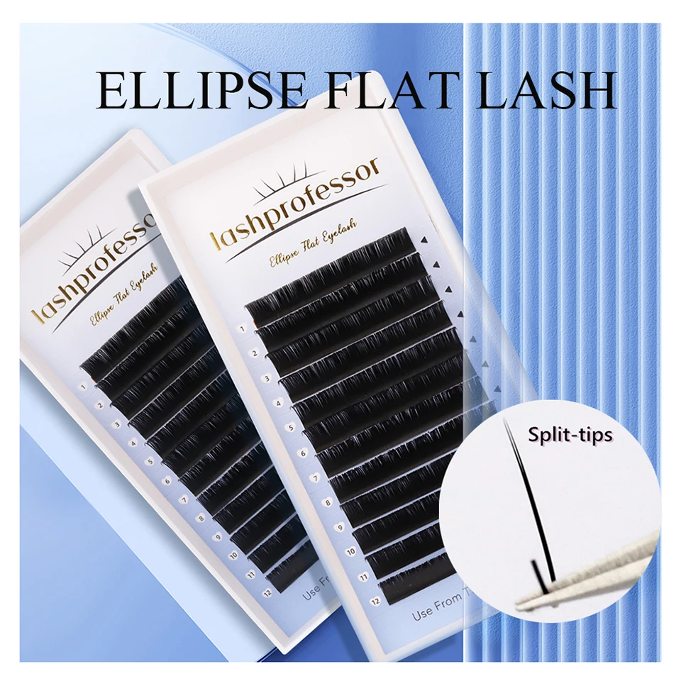 Lashprofessor 0.15 0.20 Natural Faux Mink Ellipse Eyelash Extension Split Tips Dark Matte Black Flat Shape Lash Makeup Supplies
Lashprofessor 0.15 0.20 Natural Faux Mink Ellipse Eyelash Extension Split Tips Dark Matte Black Flat Shape Lash Makeup Supplies