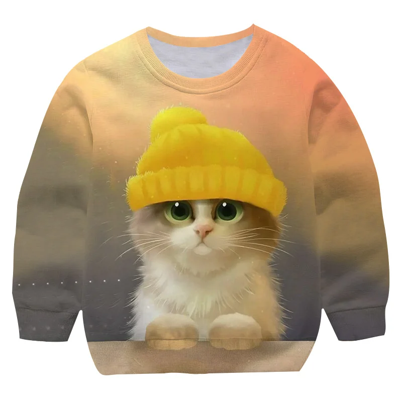 Cat Sweatshirt Spring Autumn Girls Long Sleeves Sweatshirts Animal Clothes Cartoon Casual Sport Hooded Tops 1-14 Years
Cat Sweatshirt Spring Autumn Girls Long Sleeves Sweatshirts Animal Clothes Cartoon Casual Sport Hooded Tops 1-14 Years