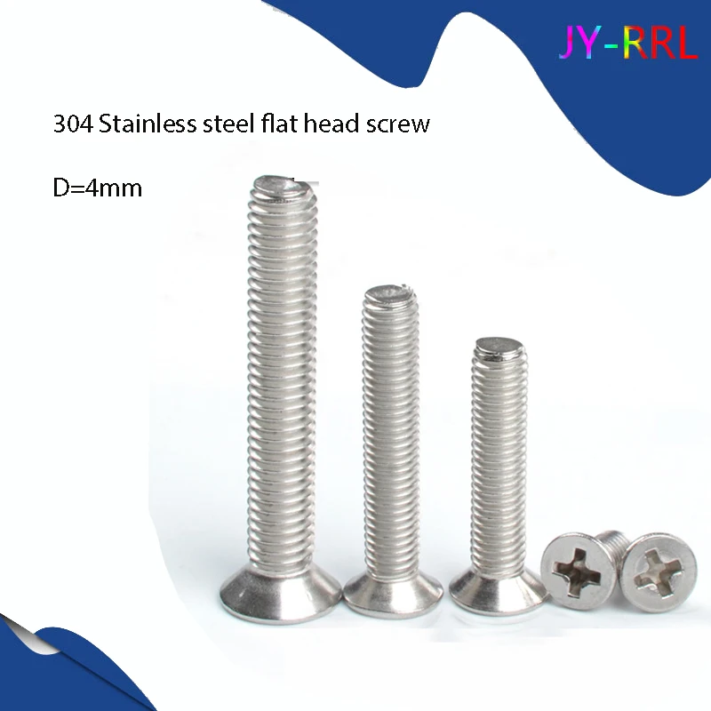 Furniture Screws M4 304 Stainless Steel Countersunk Head Screws Cross Flat Head Screws Micro Accessories
Furniture Screws M4 304 Stainless Steel Countersunk Head Screws Cross Flat Head Screws Micro Accessories