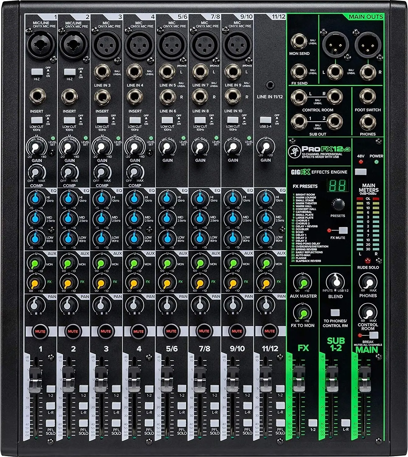 

(NEW NEW DISCOUNT) Mackie ProFX12v3 12-channel Mixer with USB and Effects