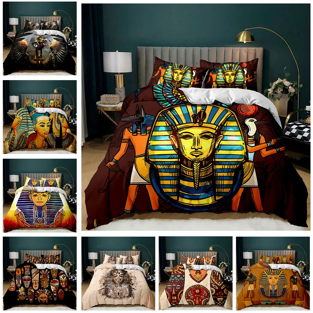 Pharaoh Bedding Sets King Size 3D Ancient Egypt Tribe Decor Comforter Cover Set for Adult Women Boy Egyptian Pyramid Duvet Cover
Pharaoh Bedding Sets King Size 3D Ancient Egypt Tribe Decor Comforter Cover Set for Adult Women Boy Egyptian Pyramid Duvet Cover