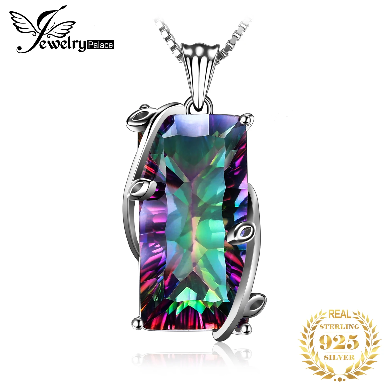 JewelryPalace Gennuine Rainbow Mystic Quartz 925 Sterling Silver Pendant Necklace Gemstone Statement Necklace for Women No Chain
JewelryPalace Gennuine Rainbow Mystic Quartz 925 Sterling Silver Pendant Necklace Gemstone Statement Necklace for Women No Chain