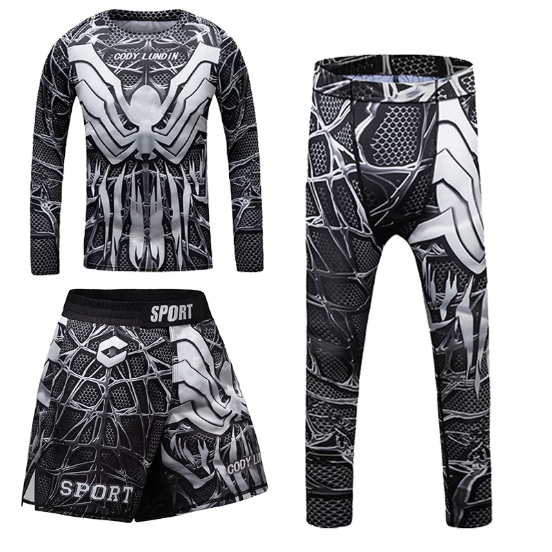 Young Children MMA Jiu Jitsu T-shirts+Shorts+Trousers Pants 3pcs Compression Boxing Security Protection Sportswear Kids Clothing
Young Children MMA Jiu Jitsu T-shirts+Shorts+Trousers Pants 3pcs Compression Boxing Security Protection Sportswear Kids Clothing