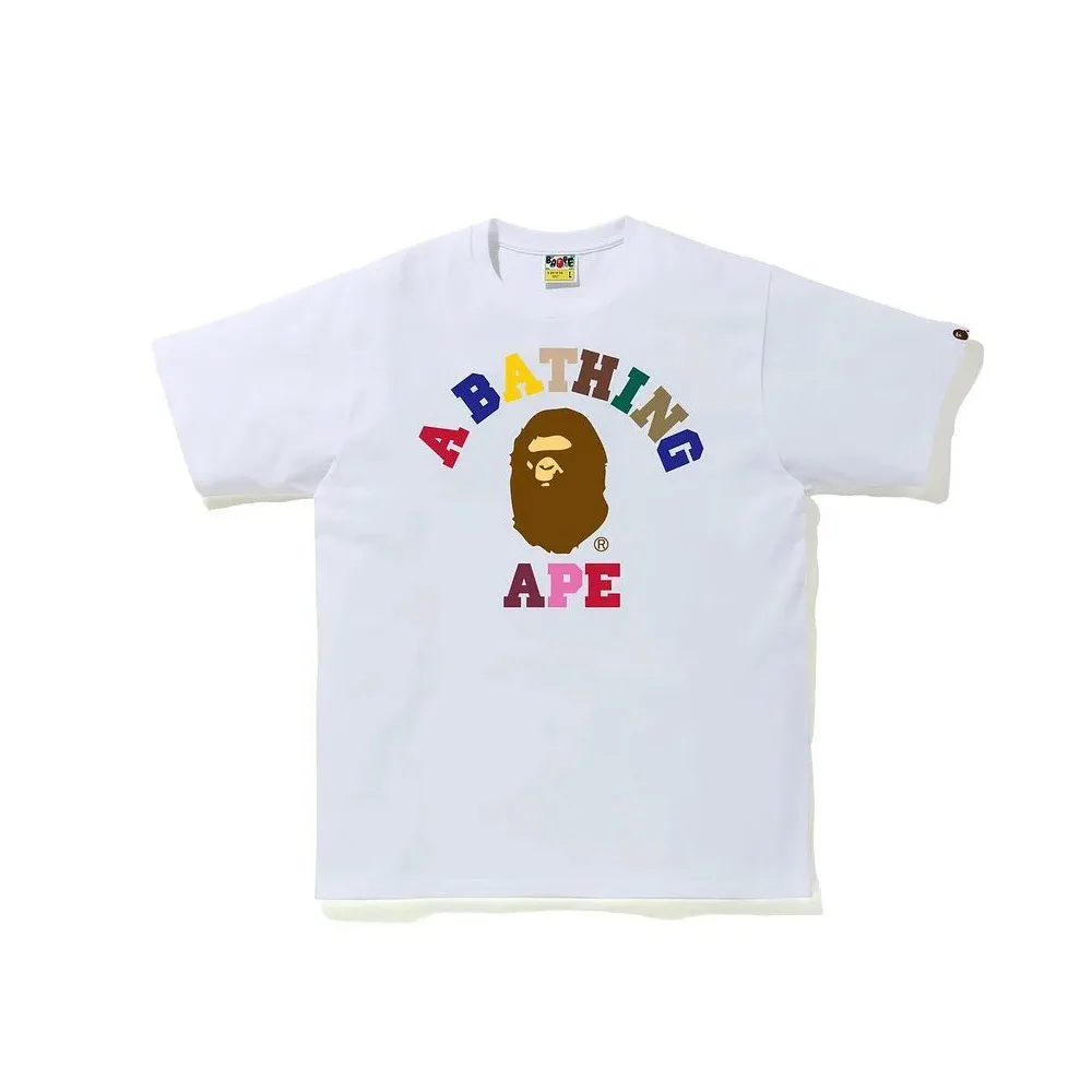 Bape Summer T Shirt Print Wild Classic Solid Color Bottom Tops Men And Women Cotton Short Sleeve T-shirt Black White Pink 2022
Bape Summer T Shirt Print Wild Classic Solid Color Bottom Tops Men And Women Cotton Short Sleeve T-shirt Black White Pink 2022