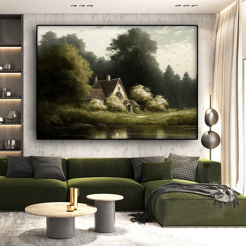 Retro Landscape Meadow Pond Poster Canvas Gallery Rural Farmhouse Wall Art Painting Works Of Living Room and Corridor Decoration
Retro Landscape Meadow Pond Poster Canvas Gallery Rural Farmhouse Wall Art Painting Works Of Living Room and Corridor Decoration