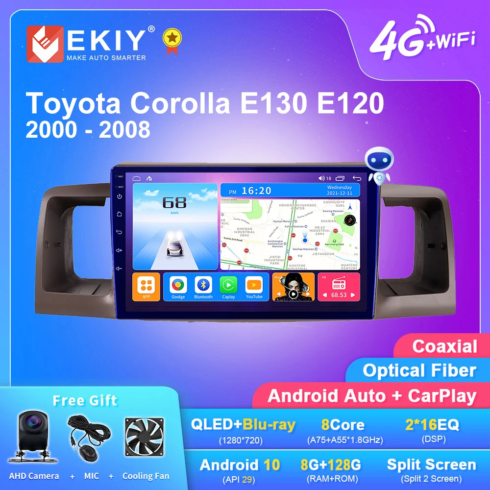 EKIY T7 Android 10 For Toyota Corolla E130 E120 2000 - 2006 Car Radio Multimedia Video Player Navigation Stereo GPS No 2din DVD
EKIY T7 Android 10 For Toyota Corolla E130 E120 2000 - 2006 Car Radio Multimedia Video Player Navigation Stereo GPS No 2din DVD