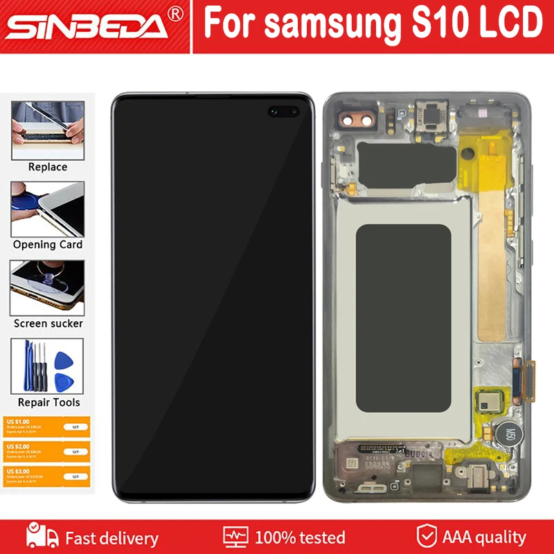 Super AMOLED For Samsung Galaxy S10 2019 SM-G9730 G973F LCD Display Touch Screen Digitizer Replacement For Samsung S10 Screen
Super AMOLED For Samsung Galaxy S10 2019 SM-G9730 G973F LCD Display Touch Screen Digitizer Replacement For Samsung S10 Screen