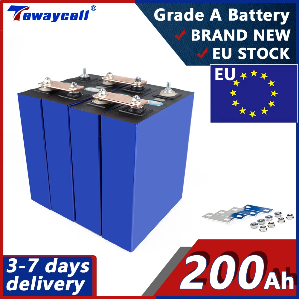 3.2V 200AH Lifepo4 Batteries Rechargable Brand New Lithium Iron Phosphate Battery PV RV Solar Power EU Warehouse 7days Delivery
3.2V 200AH Lifepo4 Batteries Rechargable Brand New Lithium Iron Phosphate Battery PV RV Solar Power EU Warehouse 7days Delivery