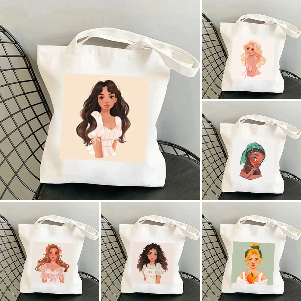 Cartoon Portrait Cute Girls Artist Fashion Illustration Retro Handbags Tote Bags Women Canvas Shoulder Shopper Bag 
Cartoon Portrait Cute Girls Artist Fashion Illustration Retro Handbags Tote Bags Women Canvas Shoulder Shopper Bag