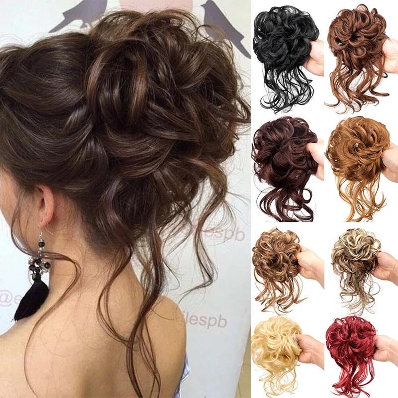 Bun Extensions Messy Curly Rubber Band Hair Scrunchies Hairpieces Synthetic Chignon Donut Updo Hair Pieces for Women Girls
Bun Extensions Messy Curly Rubber Band Hair Scrunchies Hairpieces Synthetic Chignon Donut Updo Hair Pieces for Women Girls