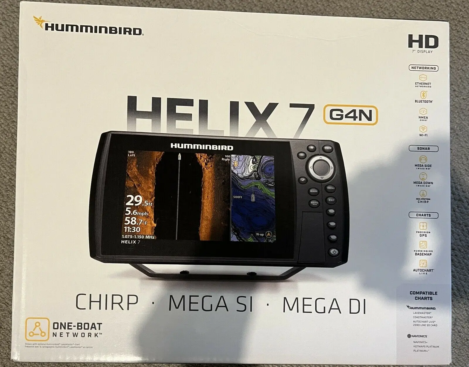 Подлинное горячее качество Humminbird Helix 7 MSI GPS G4N рыболокатор и плоттер Wifi/Blu P/N411650-1M
Подлинное горячее качество Humminbird Helix 7 MSI GPS G4N рыболокатор и плоттер Wifi/Blu P/N411650-1M