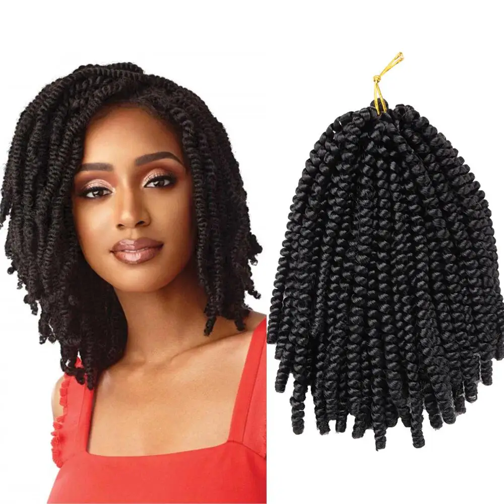 

Synthetic Spring Twist Hair Ombre Crochet Braid Hair Soft Passion Twist Hair Pre Looped Locs Braiding Hair Extensions for Women