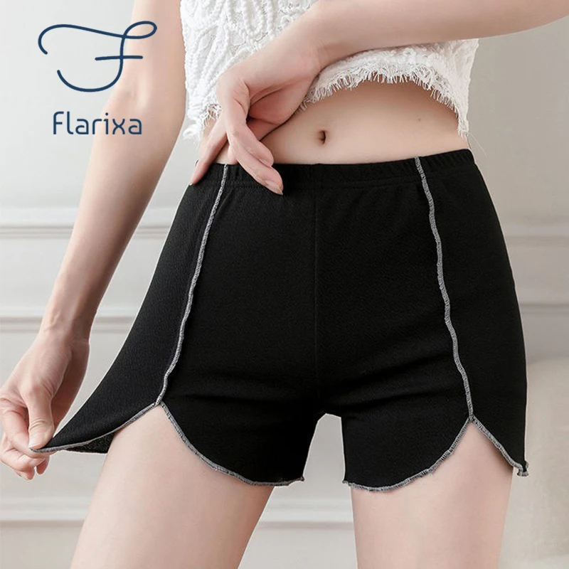 Flarixa плюс Бесшовные женские летние короткие тонкие дышащие под юбку с оборками волнистые Безопасные Брюки мягкое женское нижнее белье 
Flarixa плюс Бесшовные женские летние короткие тонкие дышащие под юбку с оборками волнистые Безопасные Брюки мягкое женское нижнее белье