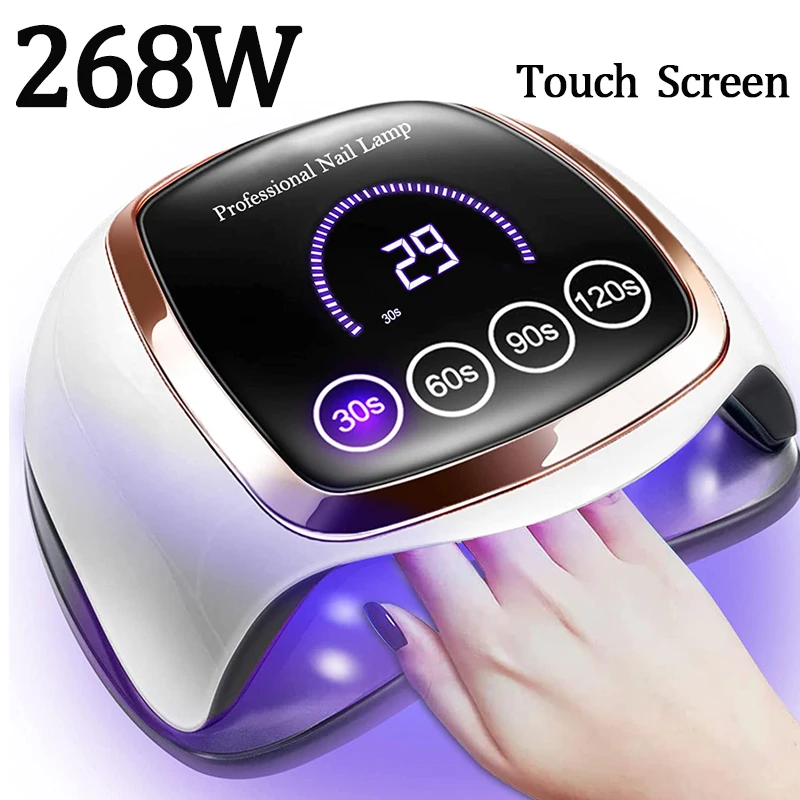 2023 High Power 268W UV Nail Lamp For Gel Polish Timer Auto Sensor Machine Dryer Varnish LED LCD Display for DIY Nail Art Tool
2023 High Power 268W UV Nail Lamp For Gel Polish Timer Auto Sensor Machine Dryer Varnish LED LCD Display for DIY Nail Art Tool