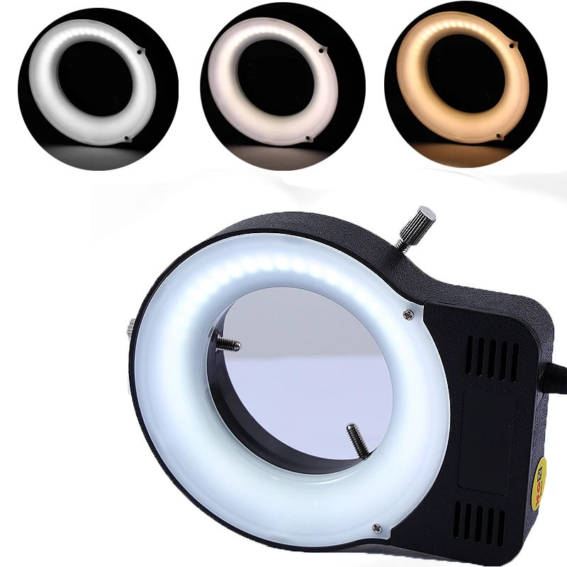Microscope LED Ring Light 3 Color Temperature Adjustable Stereo Microscope illuminator Source
Microscope LED Ring Light 3 Color Temperature Adjustable Stereo Microscope illuminator Source