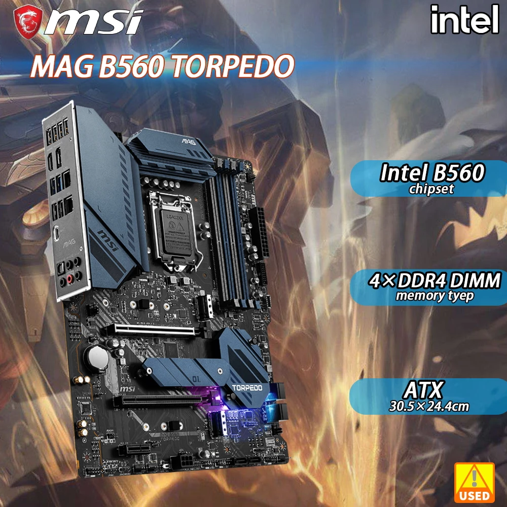 LGA 1200 motherboard MSI MAG B560 TORPEDO Intel B560 chip CPU socket LGA 1200 DDR4 128GB PCI-E 4.0 3×M.2 6×SATA III ATX
LGA 1200 motherboard MSI MAG B560 TORPEDO Intel B560 chip CPU socket LGA 1200 DDR4 128GB PCI-E 4.0 3×M.2 6×SATA III ATX