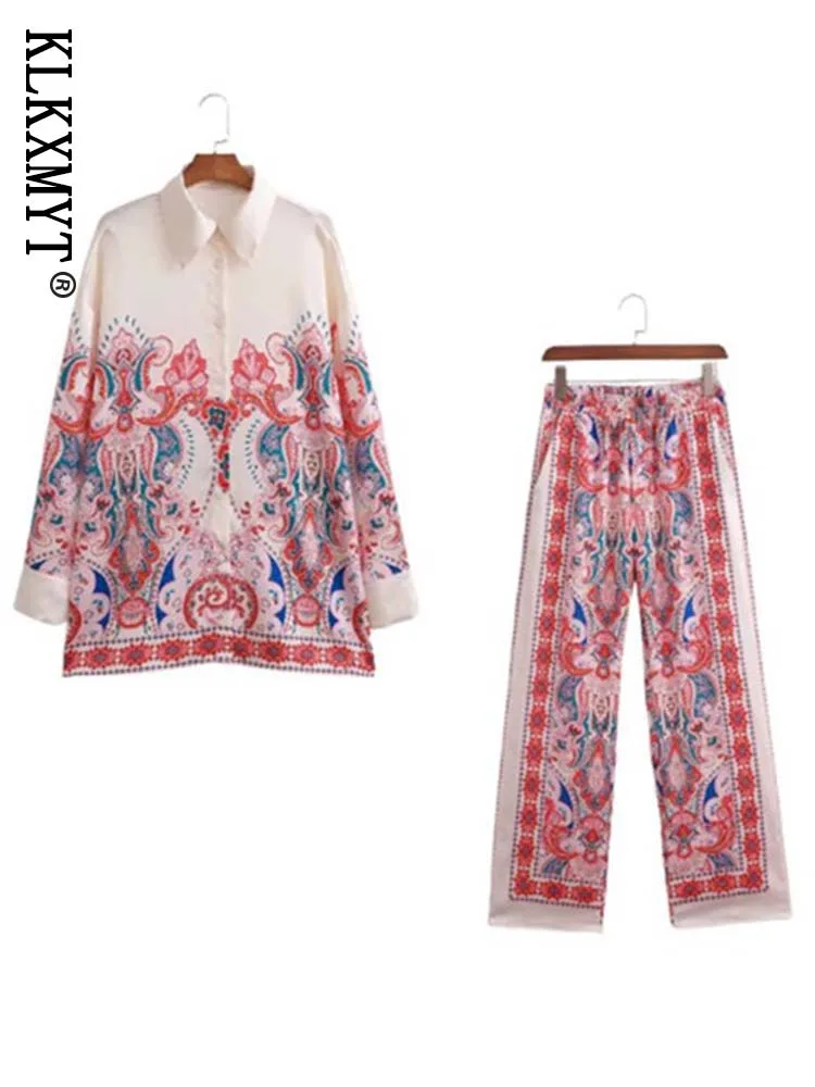 KLKXMYT Woman 2 Pieces Sets Women Elegant Floral Shirts+Trousers Fashion Print Suit Long Sleeve Blouse Casual Female Pants Set
KLKXMYT Woman 2 Pieces Sets Women Elegant Floral Shirts+Trousers Fashion Print Suit Long Sleeve Blouse Casual Female Pants Set