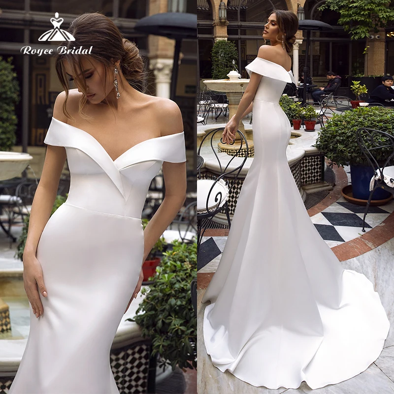 Beach Bohemian V-neck Off the Shoulder Backless Mermaid Wedding Dress Satin Bridal Gowns For Women 2022 Elegant Sweep Train robe
Beach Bohemian V-neck Off the Shoulder Backless Mermaid Wedding Dress Satin Bridal Gowns For Women 2022 Elegant Sweep Train robe