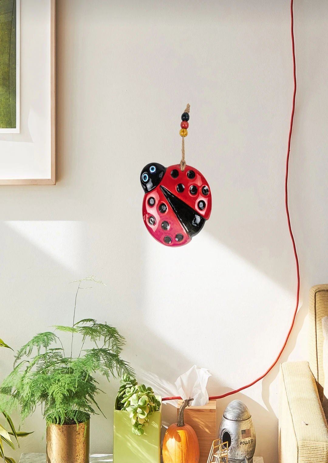 Ladybug Wall Decor Home Decorative Gift Evil Eye Beads Ceramic Red And Black Ornament Handcrafted Living Room Garden Bedroom
Ladybug Wall Decor Home Decorative Gift Evil Eye Beads Ceramic Red And Black Ornament Handcrafted Living Room Garden Bedroom