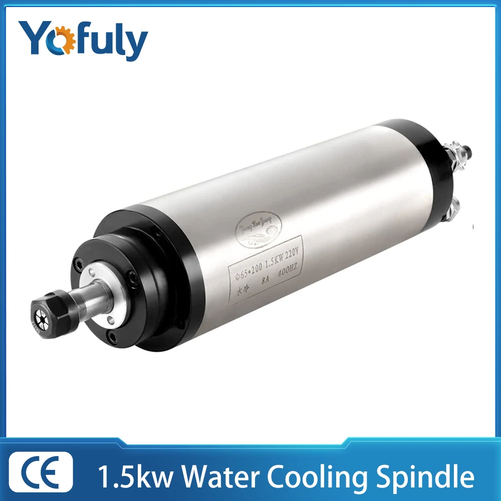 1.5kw Water Cooled Spindle 220V, 1500W 65mm 24000RPM 400HZ Water Cooling CNC Spindle Motor For CNC Wood Router Milling Machines
1.5kw Water Cooled Spindle 220V, 1500W 65mm 24000RPM 400HZ Water Cooling CNC Spindle Motor For CNC Wood Router Milling Machines
