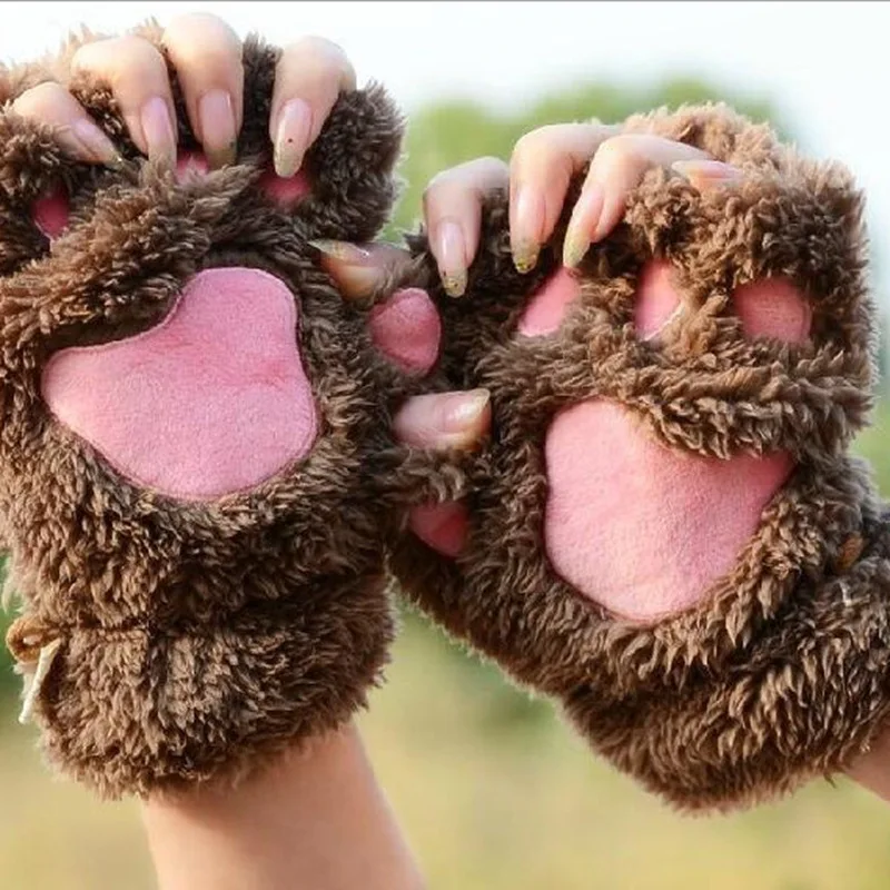 Winter Women Cute Cat Paw Plush Mittens Short Fingerless Fluffy Gloves Warm thickening Plush Costume Party Gift
Winter Women Cute Cat Paw Plush Mittens Short Fingerless Fluffy Gloves Warm thickening Plush Costume Party Gift