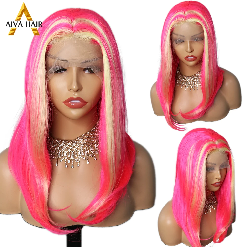 13X4 Lace Front Ombre Pink Color Synthetic Straight Gluess High Temperature Drag Queen Cosplay Wig For Black Women Pre Plucked
13X4 Lace Front Ombre Pink Color Synthetic Straight Gluess High Temperature Drag Queen Cosplay Wig For Black Women Pre Plucked