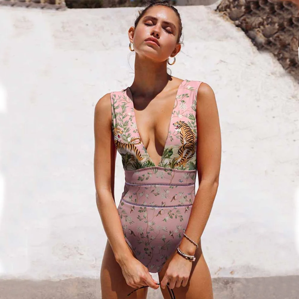 Female Retro Swimwear Deep V Sexy One Piece Swimsuit Designer Bathing Suit Summer Surf Wear
Female Retro Swimwear Deep V Sexy One Piece Swimsuit Designer Bathing Suit Summer Surf Wear