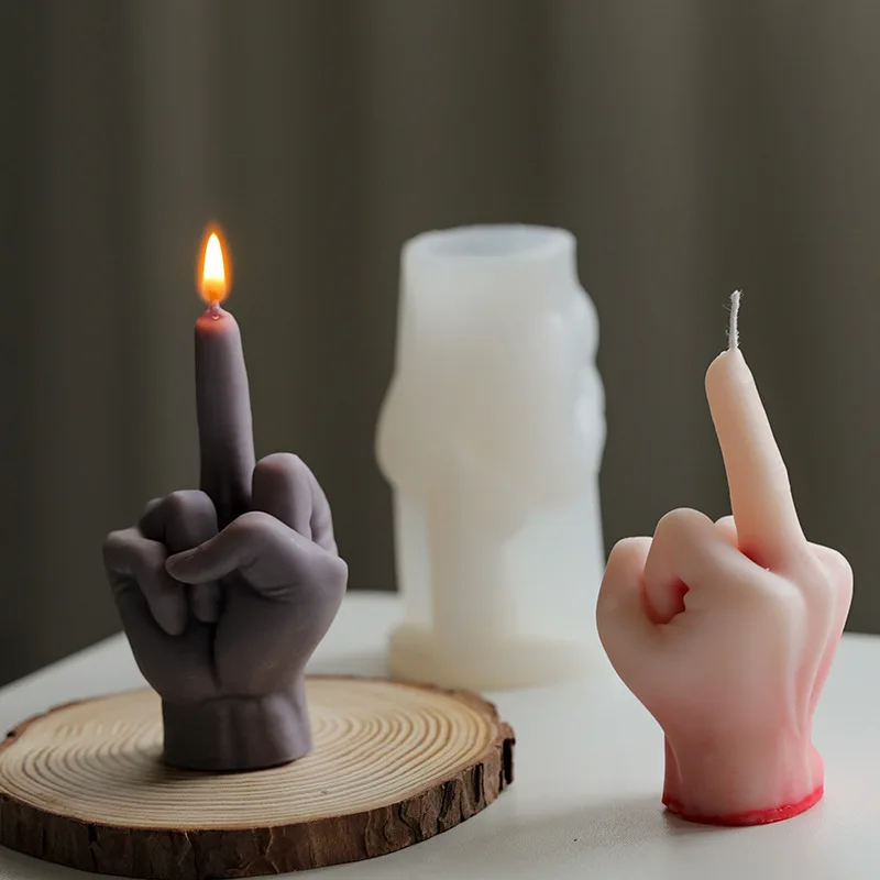 New Middle Finger Candle Silicone Mold 3D Hand Shaped Candle Mold Gesture Candle Mold Resin Casting Mould for DIY Candle Making
New Middle Finger Candle Silicone Mold 3D Hand Shaped Candle Mold Gesture Candle Mold Resin Casting Mould for DIY Candle Making