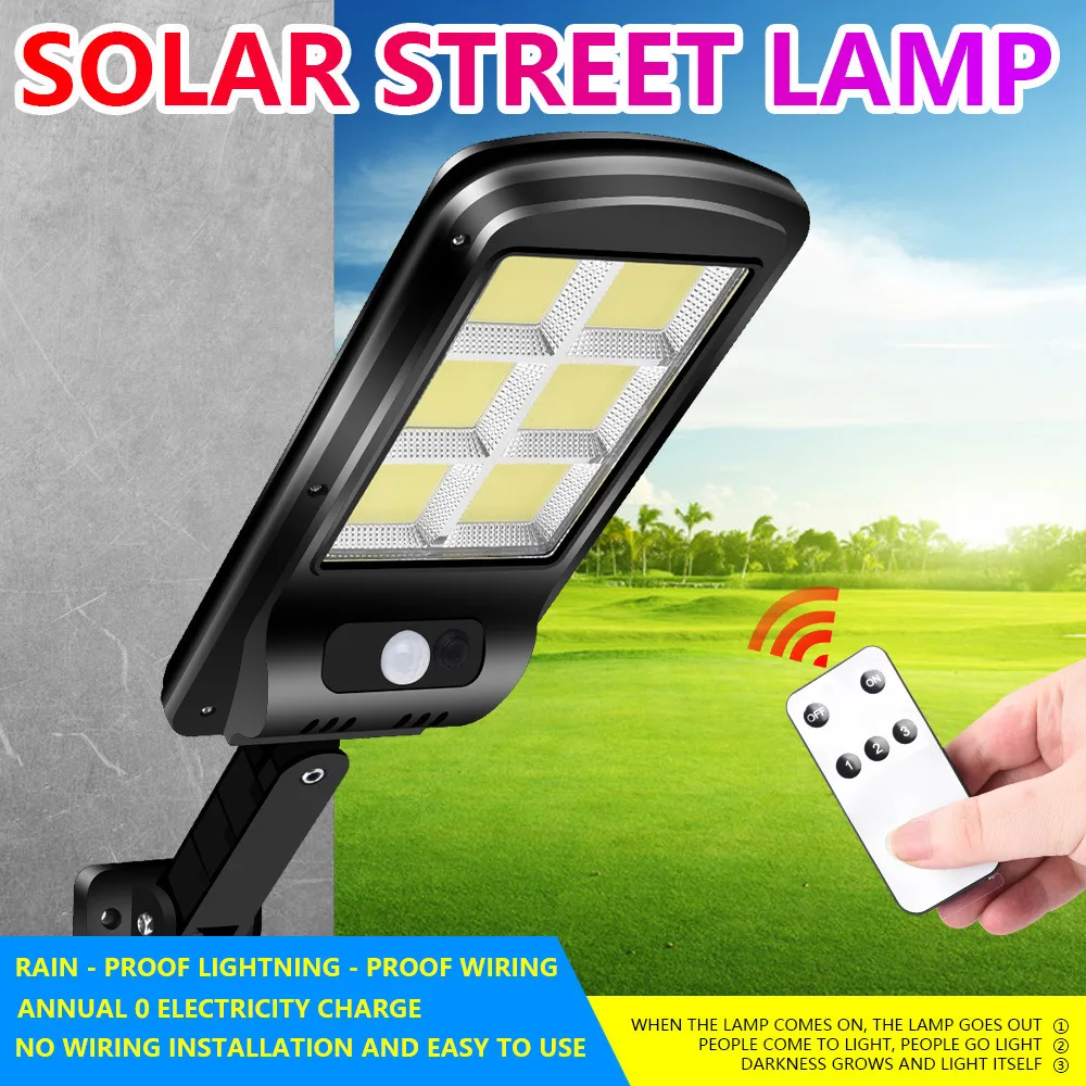 Newest 6800 Lumens Solar Led Light Outdoor 180COB Waterproof Garden Solar Lamps Remote Control Street Lights With Motion Sensor
Newest 6800 Lumens Solar Led Light Outdoor 180COB Waterproof Garden Solar Lamps Remote Control Street Lights With Motion Sensor
