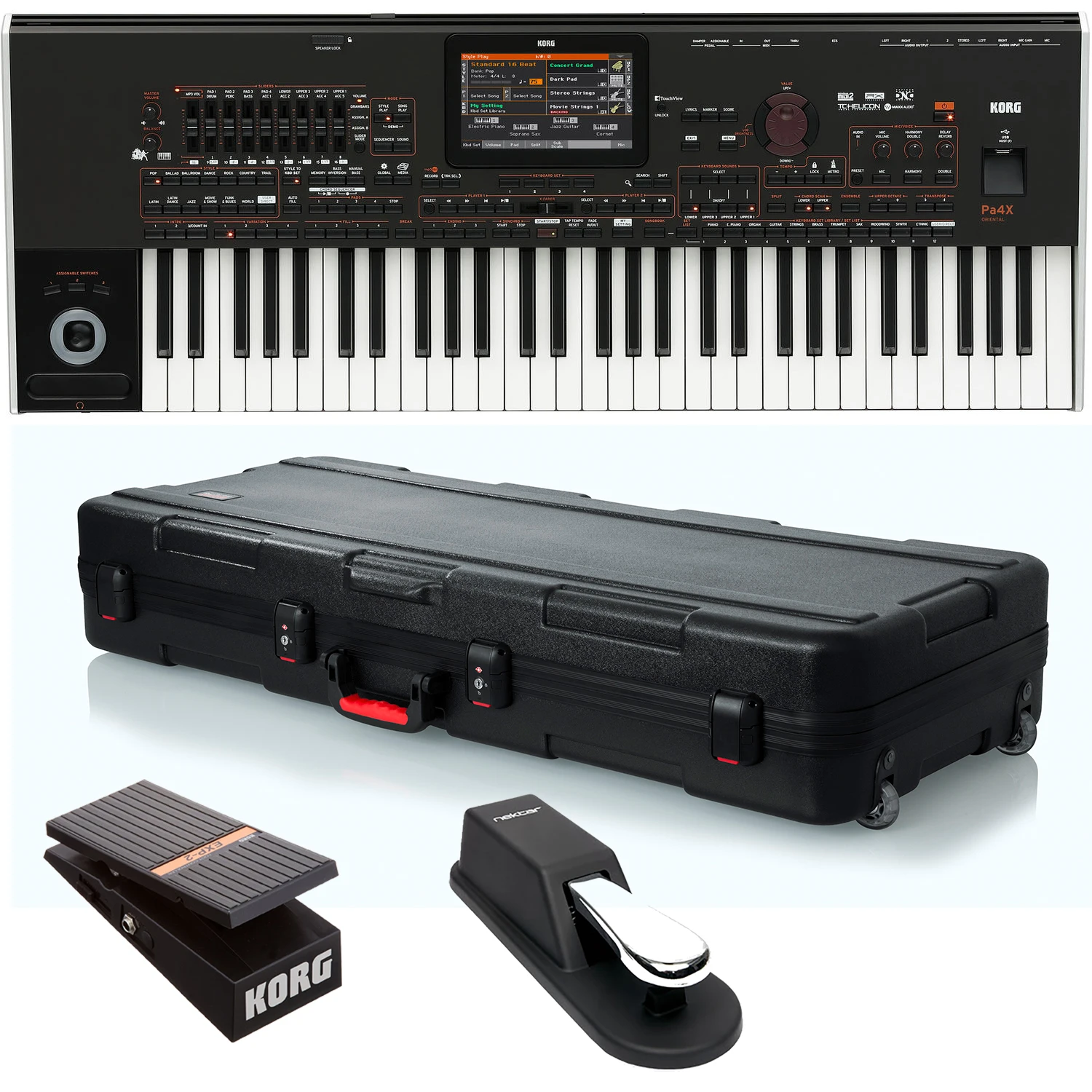 Korg Pa4X-61 ORIENTAL 61-key Professional Arranger, Gator GTSA-KEY61 Case, Korg EXP2 Pedal, Sustain
Korg Pa4X-61 ORIENTAL 61-key Professional Arranger, Gator GTSA-KEY61 Case, Korg EXP2 Pedal, Sustain