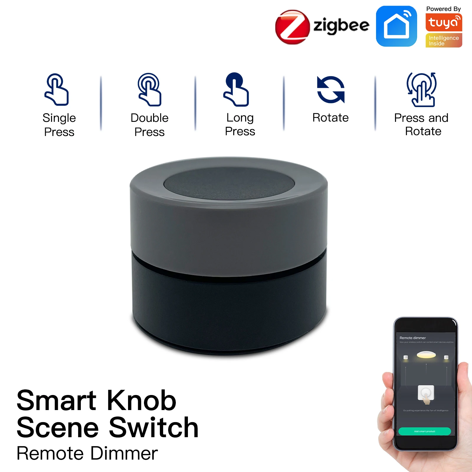 Gledopto ZigBee Tuya Smart Home Scene Switch APP Remote Dimmer Control Wireless Knob Button Paste Timing Switch
Gledopto ZigBee Tuya Smart Home Scene Switch APP Remote Dimmer Control Wireless Knob Button Paste Timing Switch