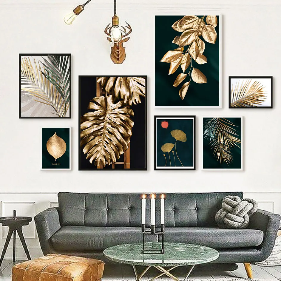 Gold Palm Leaf Posters Abstract Plant Prints Nordic Wall Art Dark Green Canvas Painting Modern Picture Living Bedroom Home Decor
Gold Palm Leaf Posters Abstract Plant Prints Nordic Wall Art Dark Green Canvas Painting Modern Picture Living Bedroom Home Decor