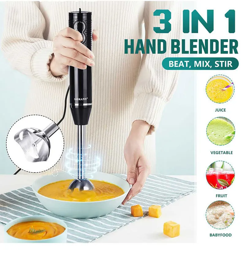 Blender Electric Food Mixer Kitchen Detachable Hand Blender Egg Beater Vegetable Stand Blend Stainless Steel Blade 220V
Blender Electric Food Mixer Kitchen Detachable Hand Blender Egg Beater Vegetable Stand Blend Stainless Steel Blade 220V