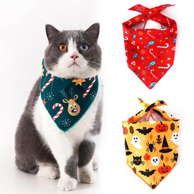 Pet Cat Triangular Bandage Christmas Scarf Halloween Kitten Puppy Bib Collar Pet Neck Decor Dogs Cats Triangular Bandage Scarf
Pet Cat Triangular Bandage Christmas Scarf Halloween Kitten Puppy Bib Collar Pet Neck Decor Dogs Cats Triangular Bandage Scarf