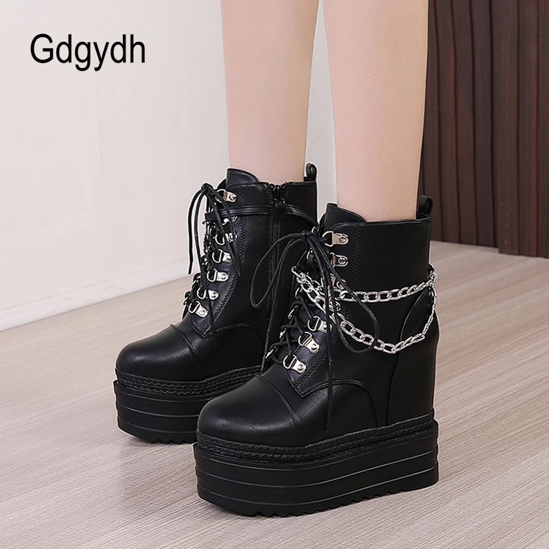 Gdgydh Platform Boots Goth for Women Lace up Wedge Heel Chain Ankle Booties Studded Short Motorcycle Boots with Zipper White
Gdgydh Platform Boots Goth for Women Lace up Wedge Heel Chain Ankle Booties Studded Short Motorcycle Boots with Zipper White