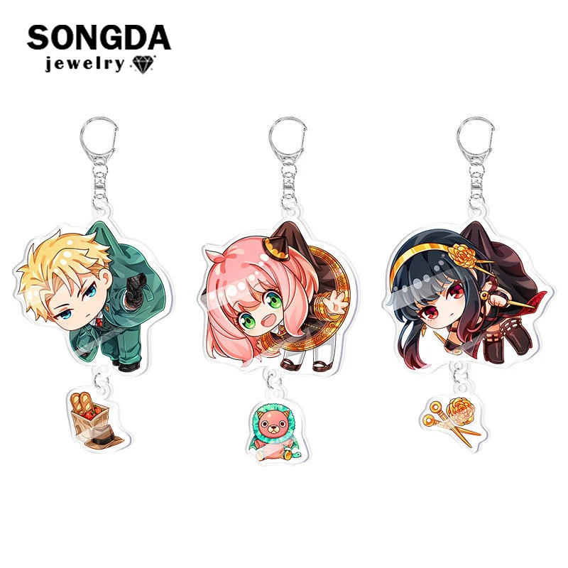 

Anime SPY×FAMILY Keychain Cute Figures Twilight Yor Forger Anya Forger Cosplay Acrylic Pendant Car Keys Bag Keyring Jewelry Gift