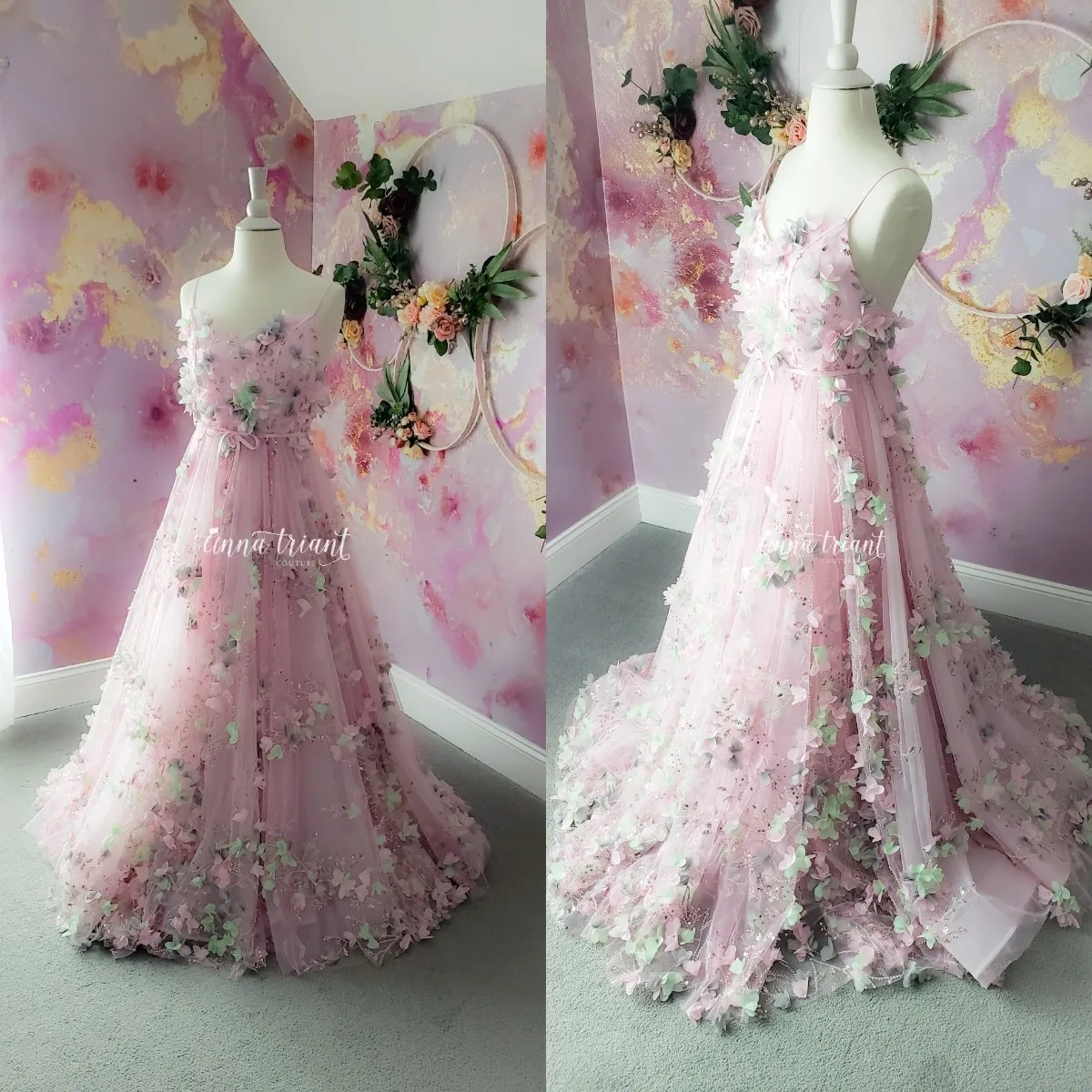 3D Floral Flower Girl Dresses Pink Sequined Long A Line Pageant Gowns For Photoshoot Tulle Boho First Communion Dress
3D Floral Flower Girl Dresses Pink Sequined Long A Line Pageant Gowns For Photoshoot Tulle Boho First Communion Dress
