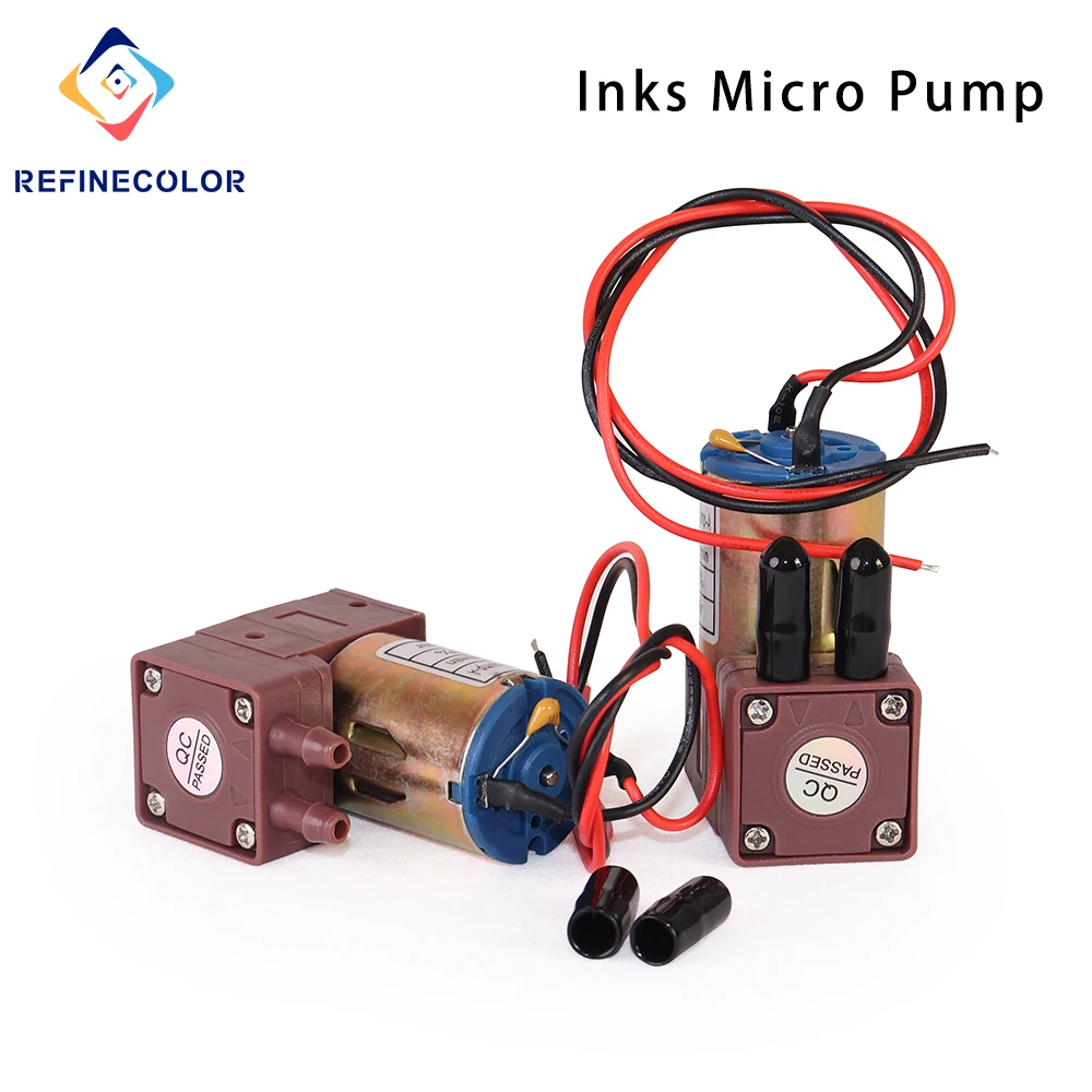 

RF Good Quality Small Ink Pump 24VDC 3W 100-300ML/min Micro Diaphragm Liquid Pump for Large Format Eco Solvent Printers