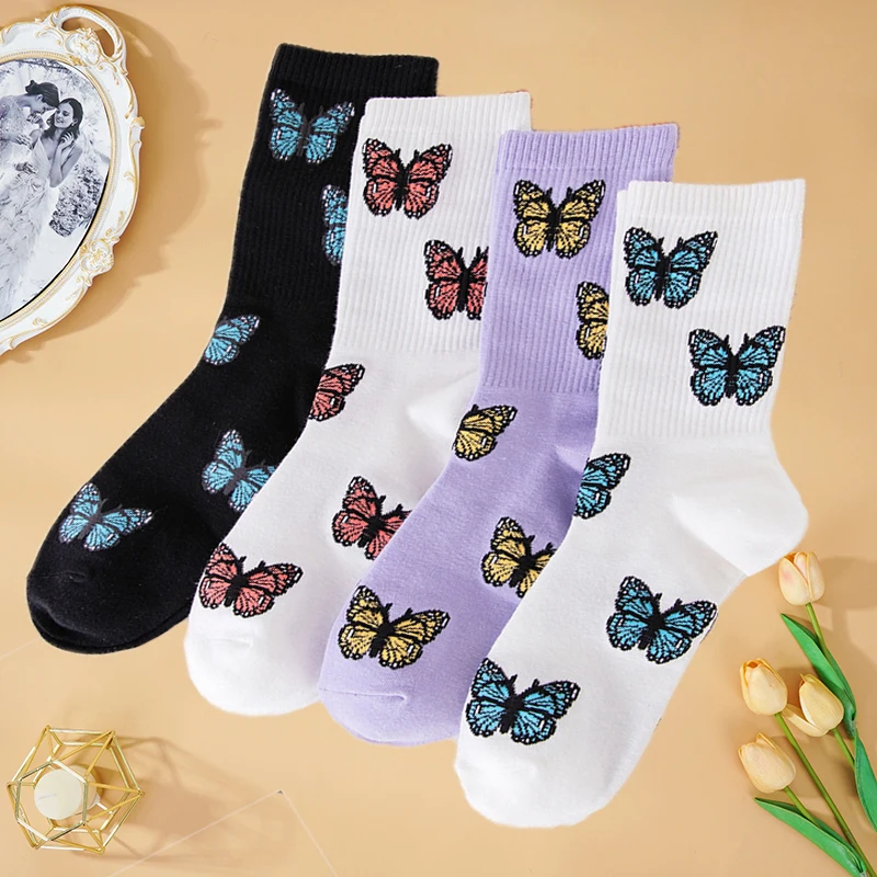 New Butterfly Socks Women Streetwear Harajuku Crew Kawaii Stripe Fashion Ankle Funny Cotton Embroidered Expression
New Butterfly Socks Women Streetwear Harajuku Crew Kawaii Stripe Fashion Ankle Funny Cotton Embroidered Expression