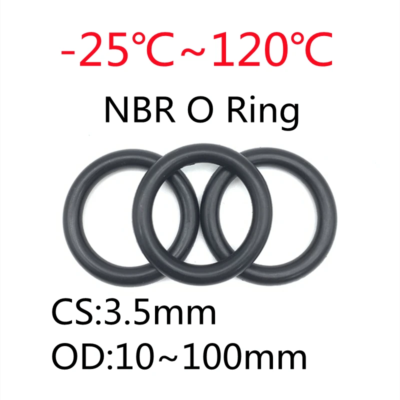 20pcs Black O Ring Gasket CS 3.5mm OD10mm ~ 100mm NBR Automobile Nitrile Rubber Round O Type Corrosion Oil Resistant Seal Washer
20pcs Black O Ring Gasket CS 3.5mm OD10mm ~ 100mm NBR Automobile Nitrile Rubber Round O Type Corrosion Oil Resistant Seal Washer